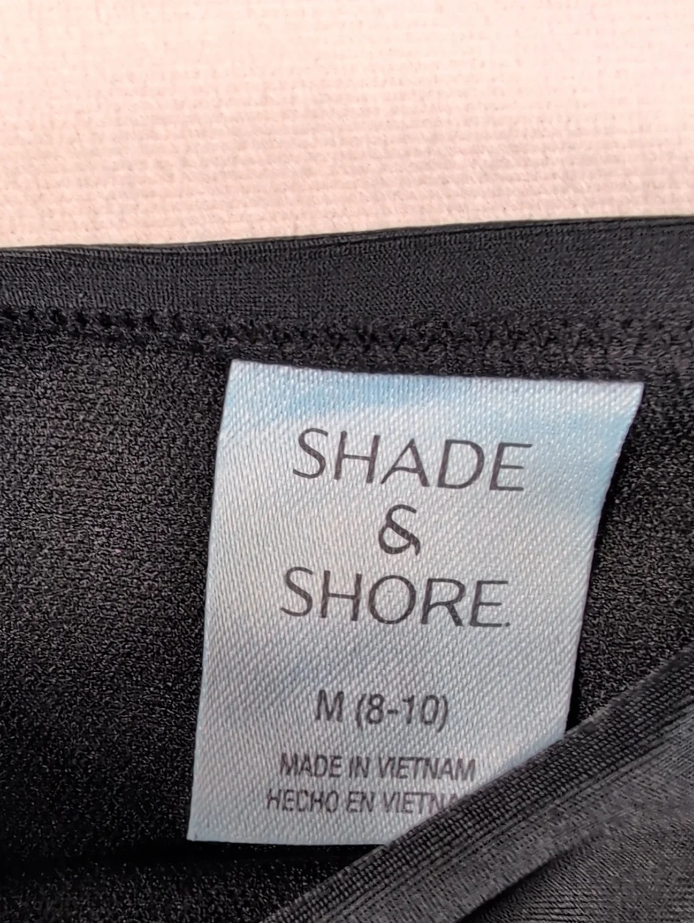 Shade & Shore Black Low Rise High Leg Cheeky Bikini Bottom Size Medium